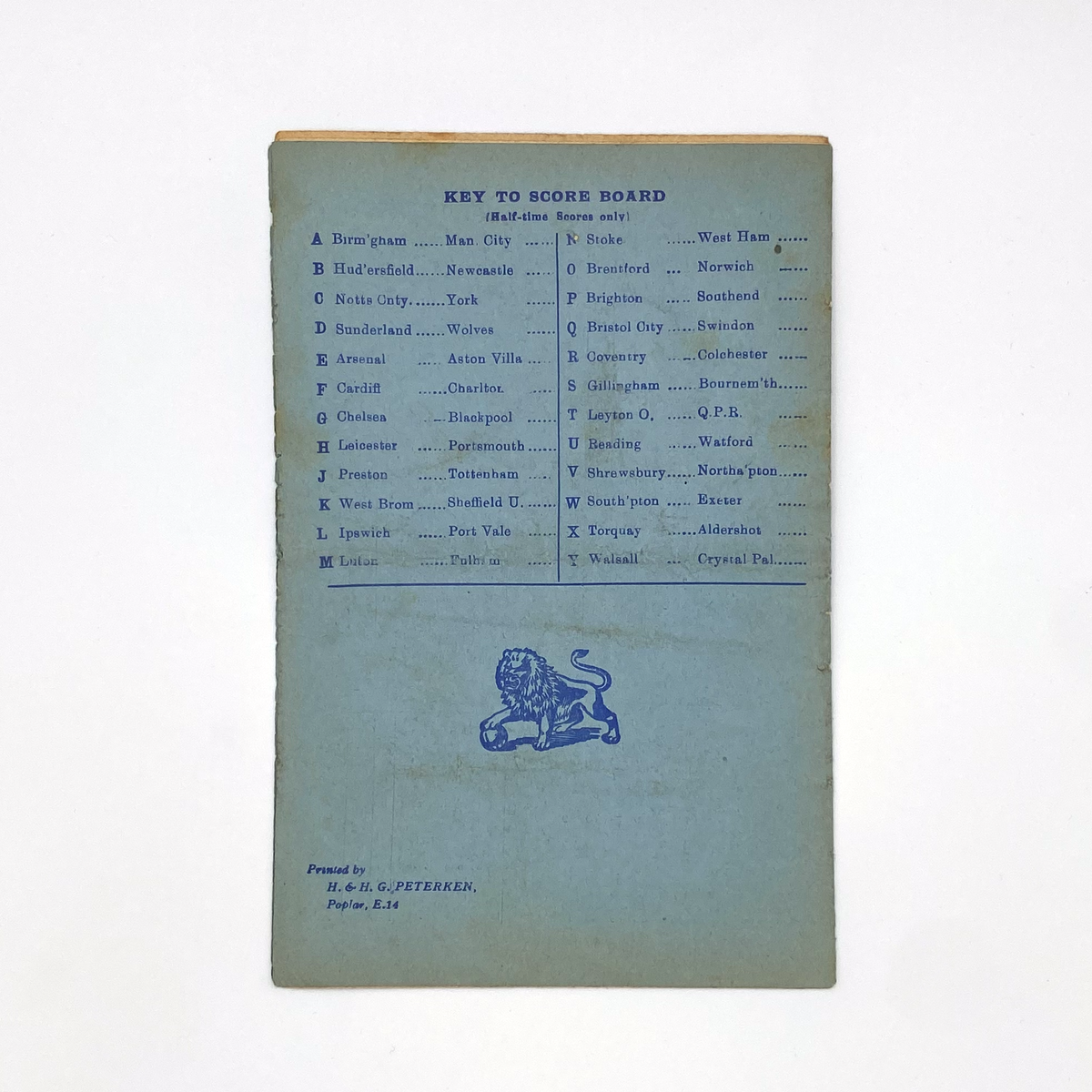 Millwall vs Newport County Programme (12 March 1955)