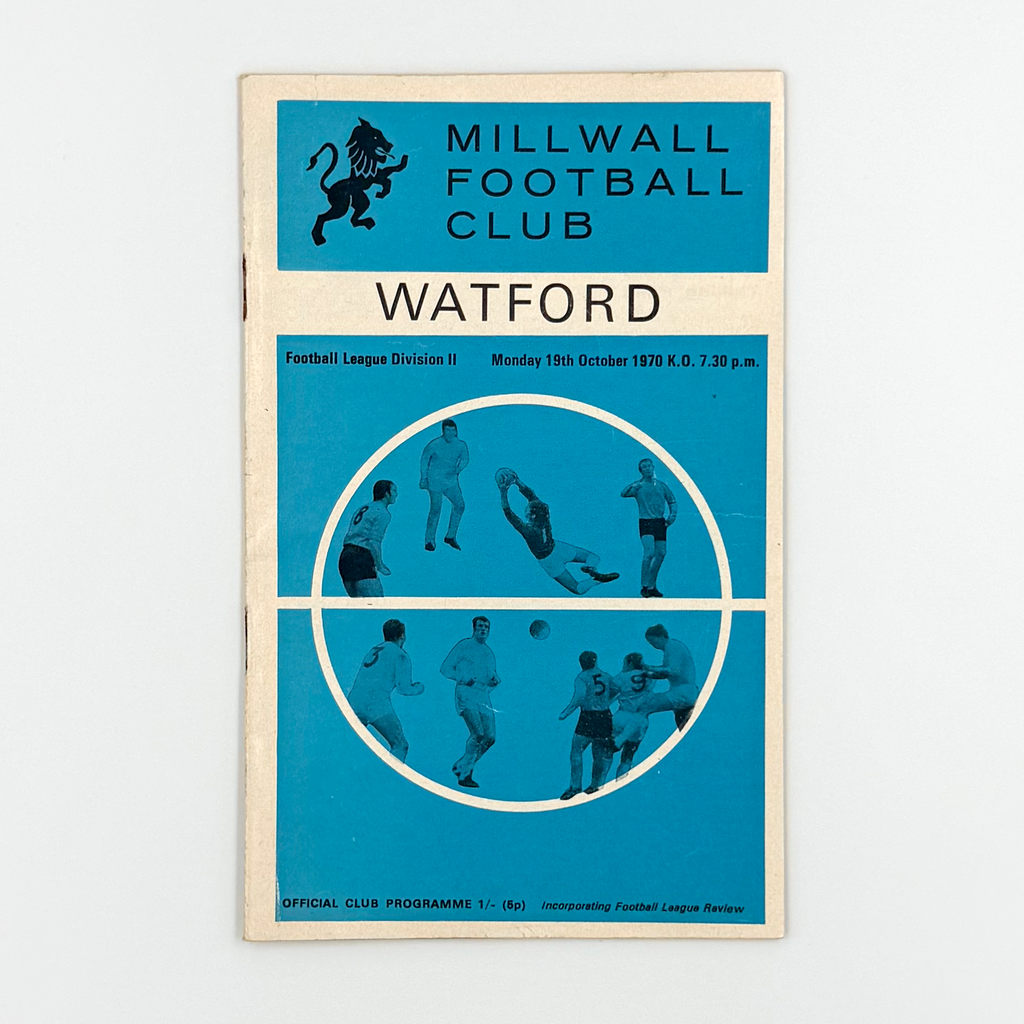 Millwall vs Watford Programme (19 October 1970)