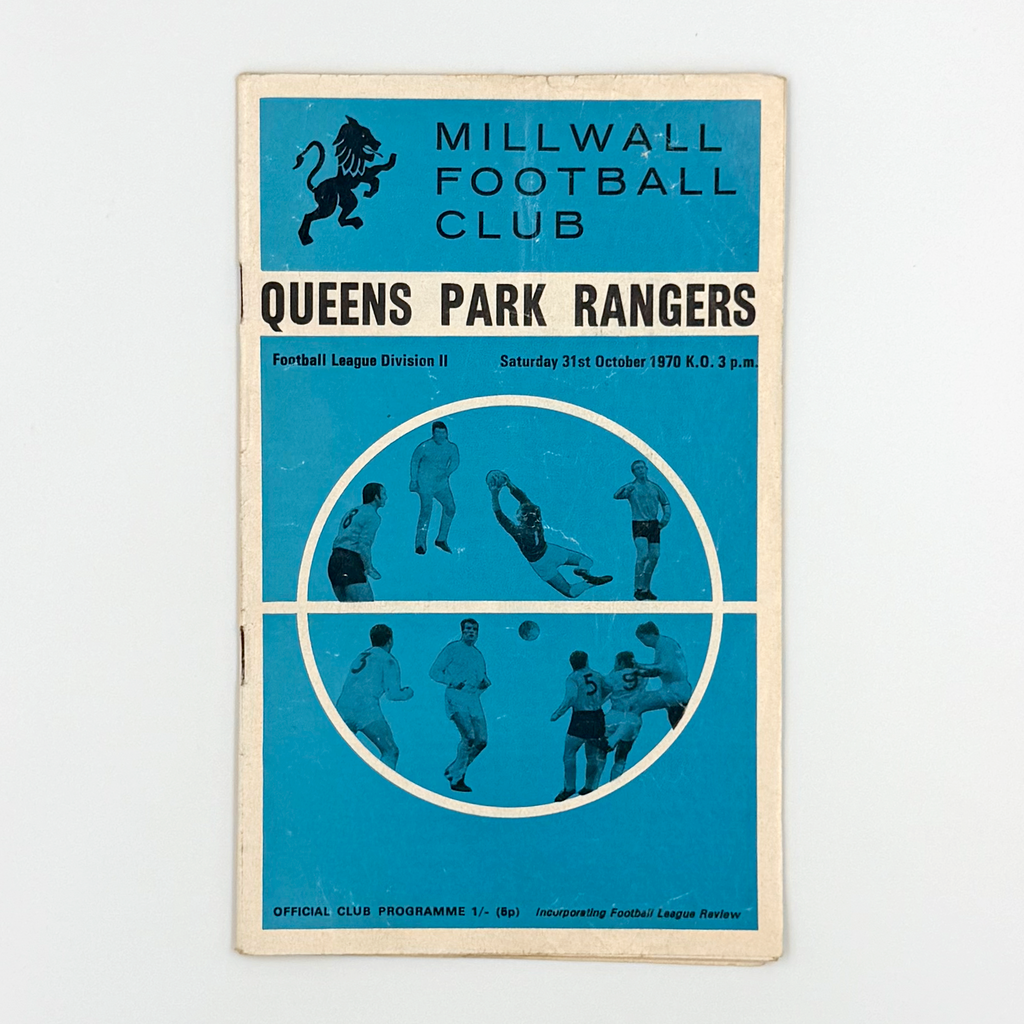Millwall vs Queens Park Rangers Programme (31 October 1970)