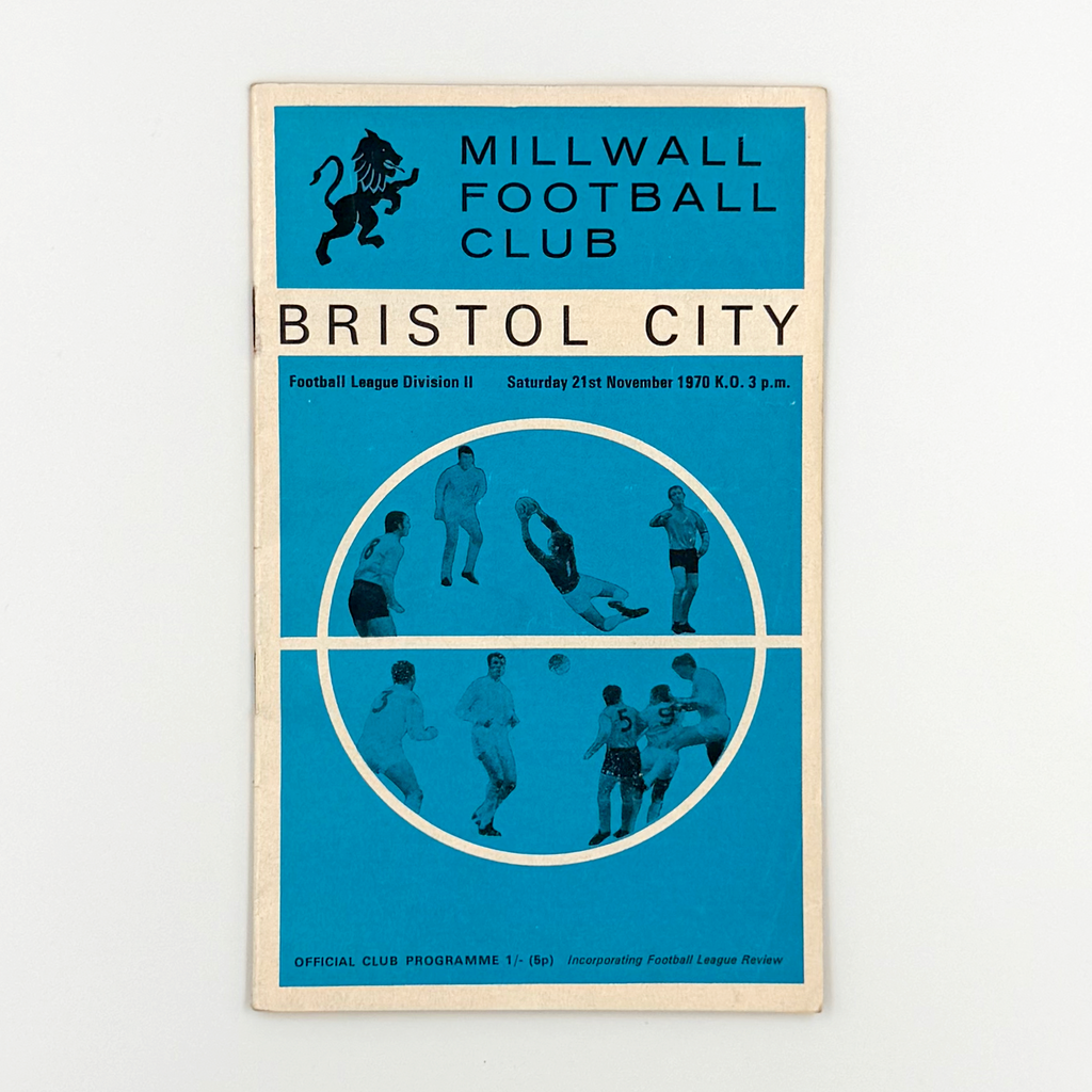 Millwall vs Bristol City Programme (21 November 1970)