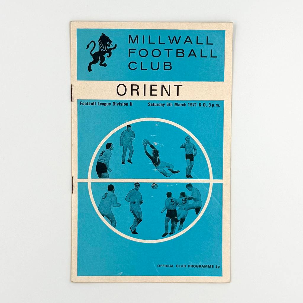 Millwall vs Leyton Orient Programme (6 March 1971)