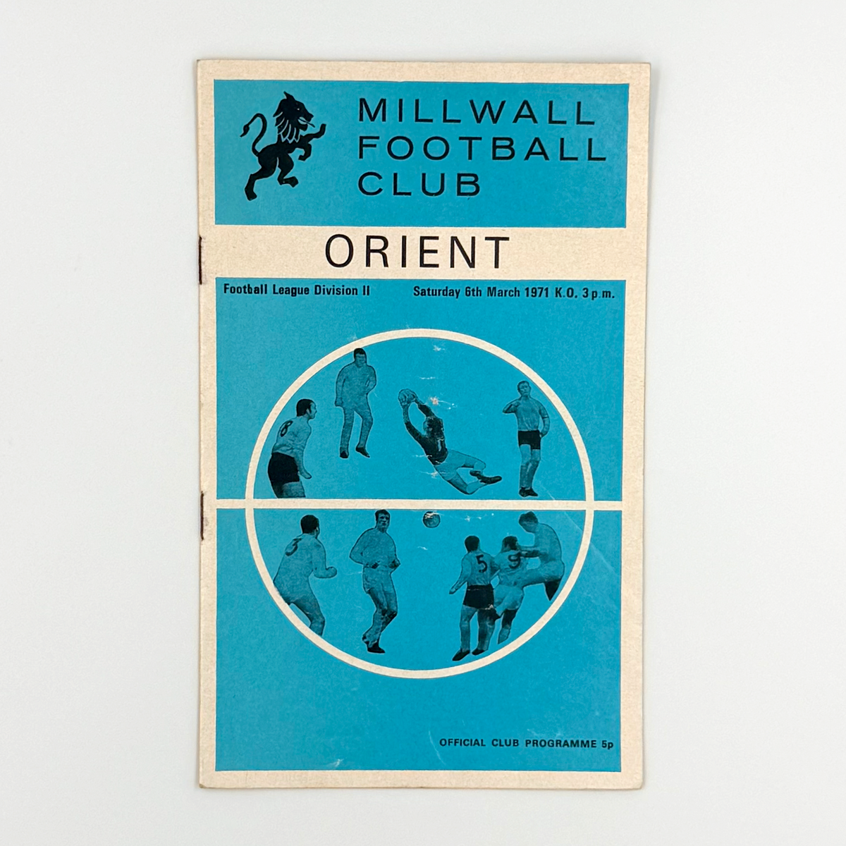 Millwall vs Leyton Orient Programme (6 March 1971)