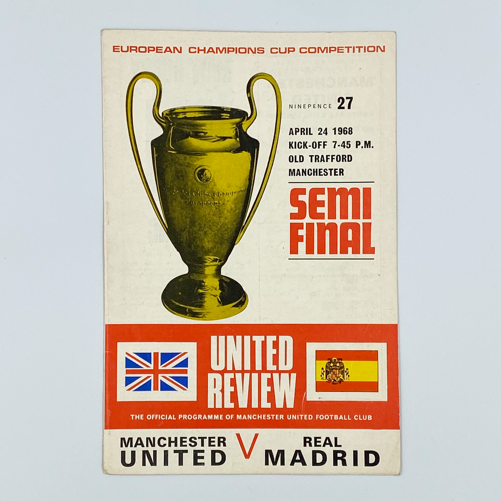 Manchester United vs Real Madrid European Cup Semi-Final Programme (24 April 1968)