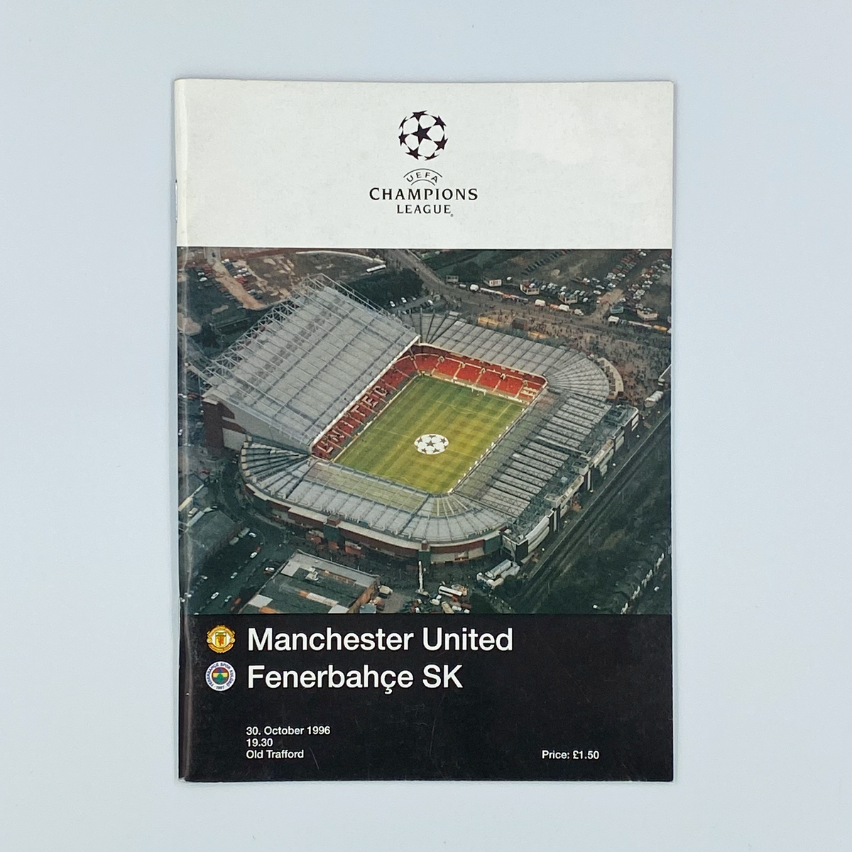 Manchester United vs Fenerbahçe Programme (30 October 1996)