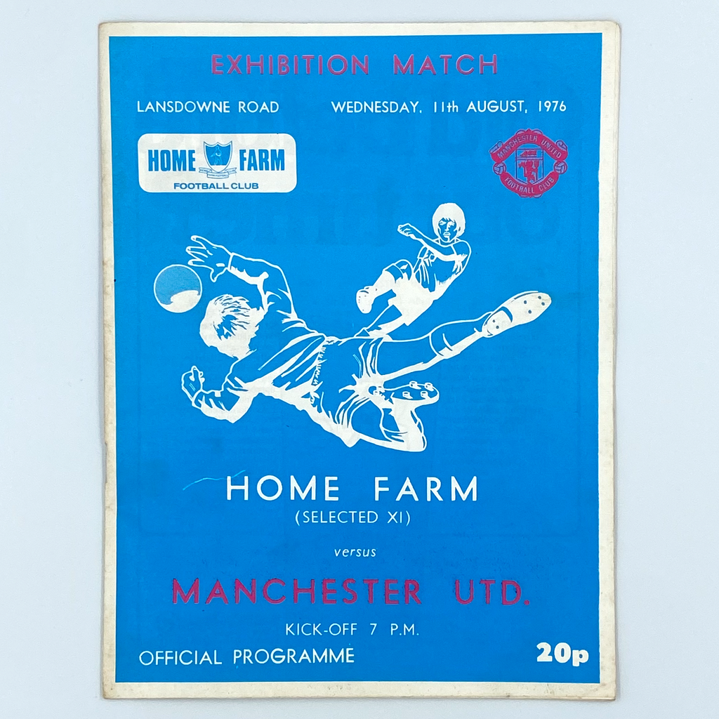 Home Farm (Selected XI) vs Manchester United Programme (11 August 1976)