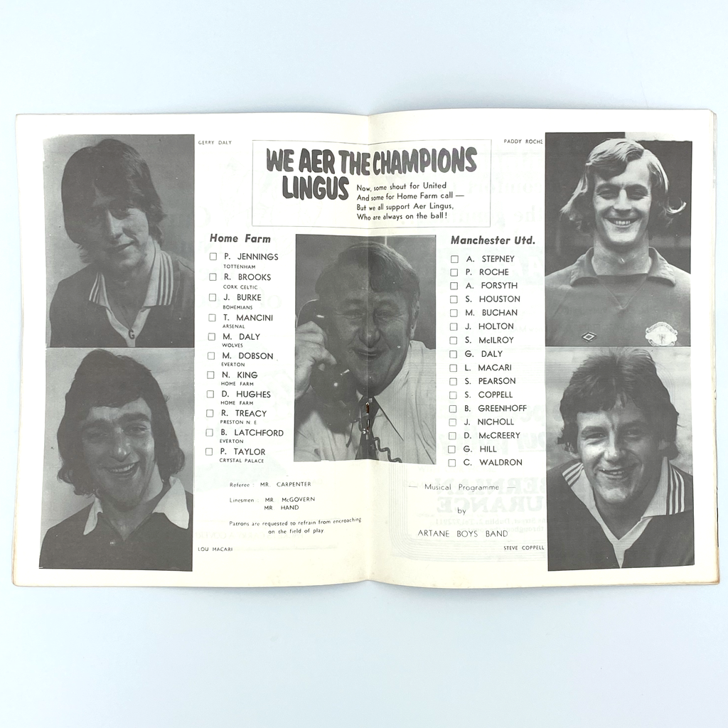 Home Farm (Selected XI) vs Manchester United Programme (11 August 1976)