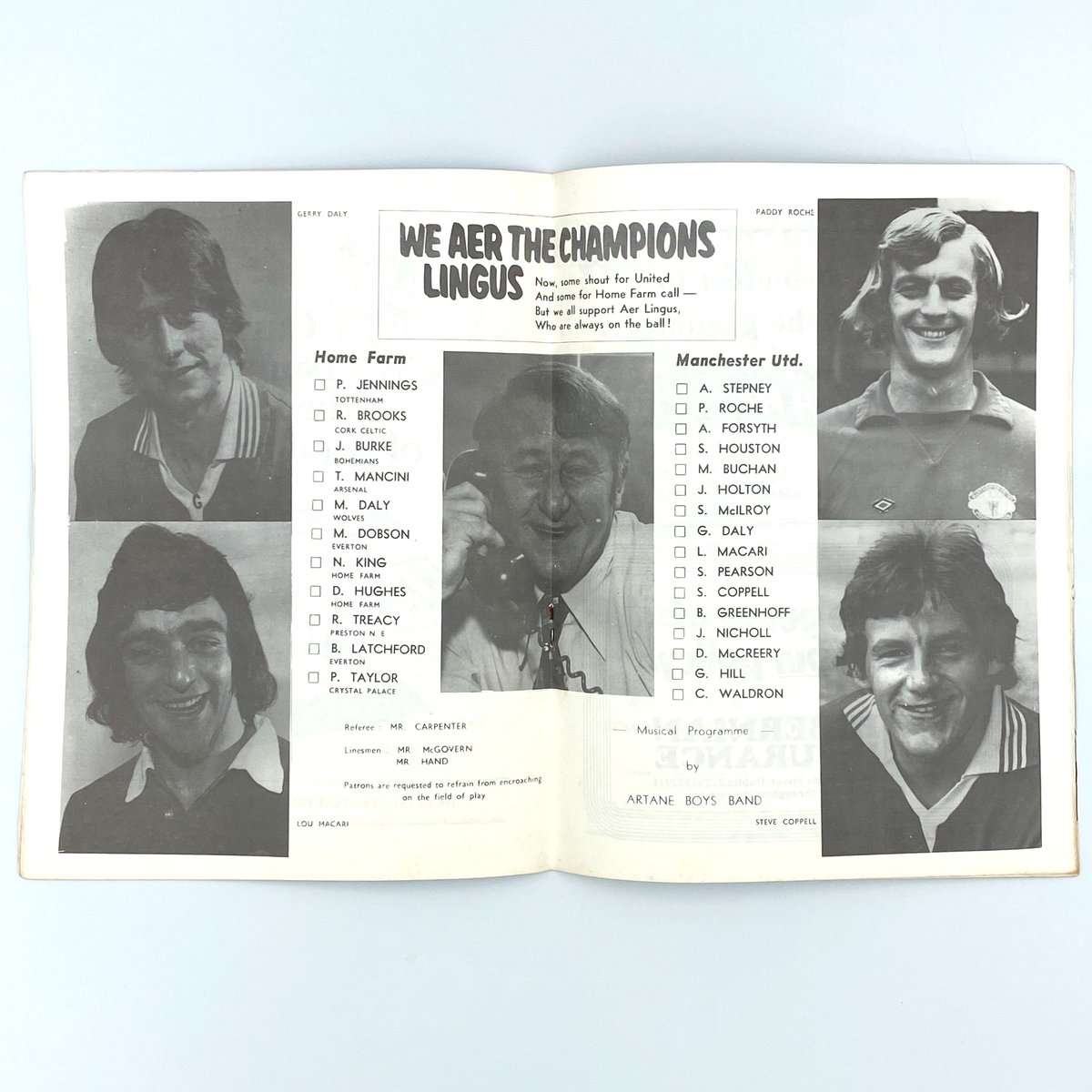 Home Farm (Selected XI) vs Manchester United Programme (11 August 1976)