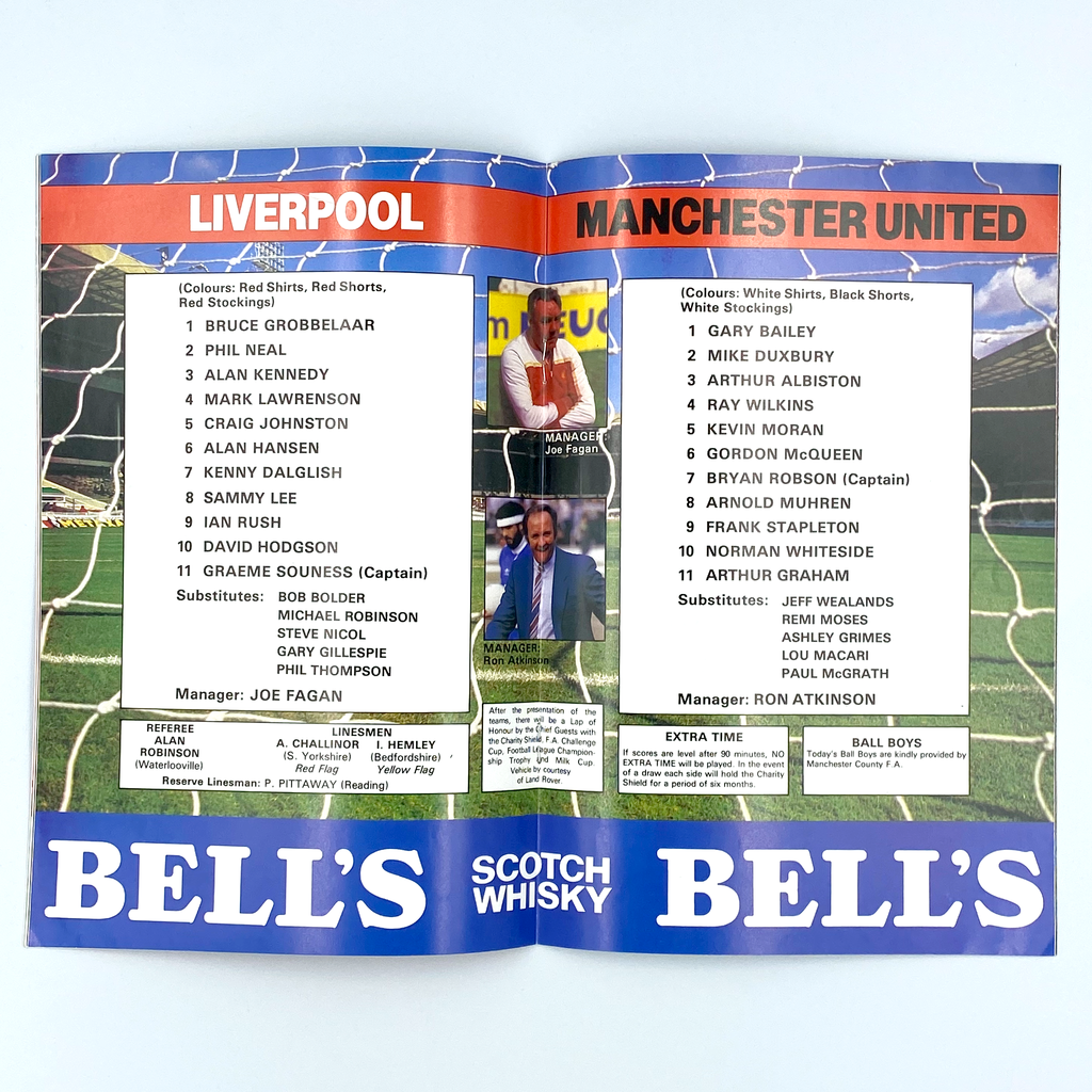 1983 Charity Shield Programme (20 August 1983)
