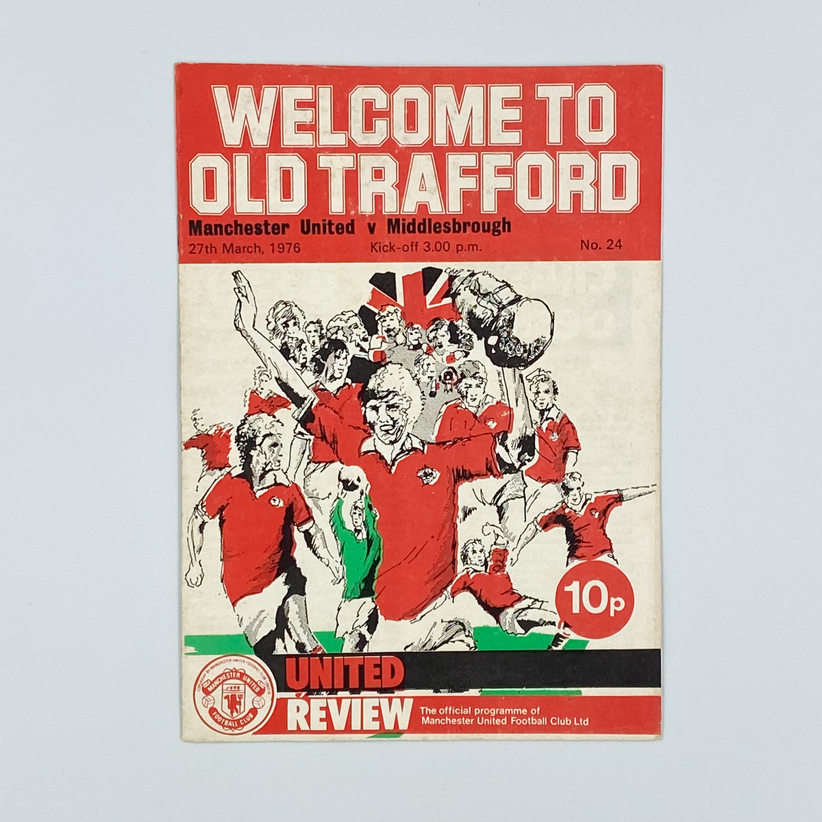 Manchester United vs Middlesbrough Programme (27 March 1976)