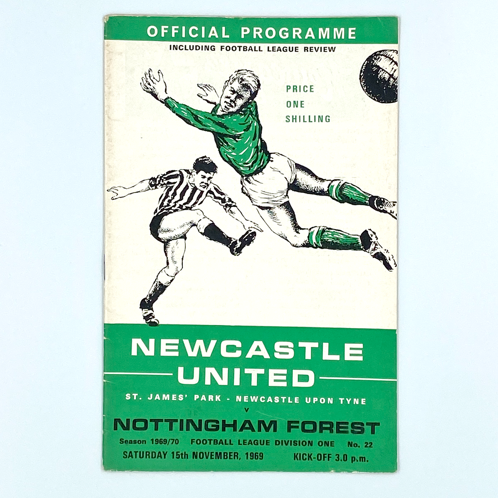 Newcastle United vs Nottingham Forest Programme (15 November 1969)