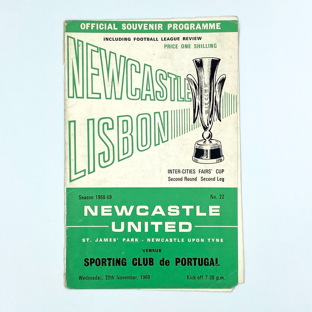 Newcastle United vs Sporting CP Programme (20 November 1968)