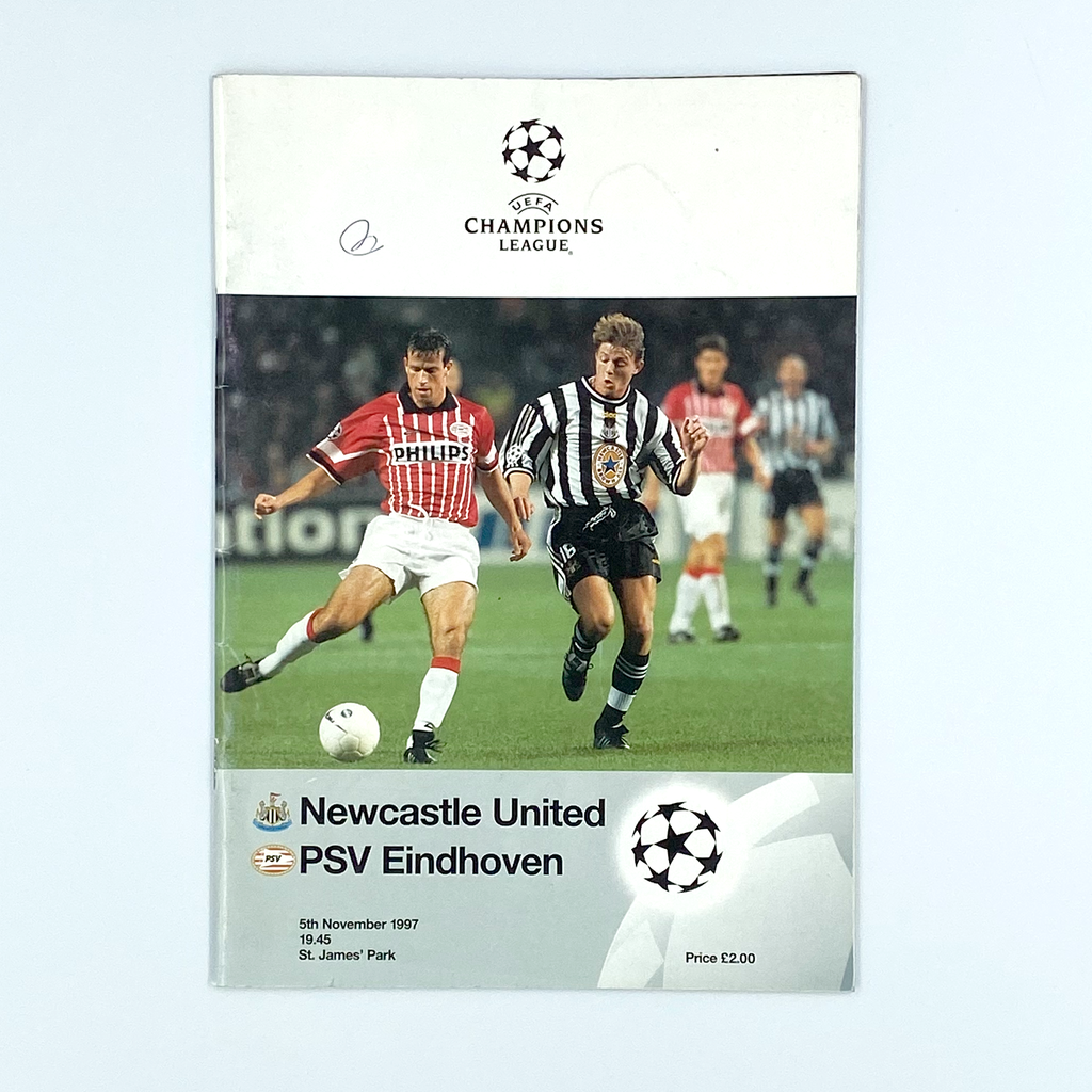 Newcastle United vs PSV Eindhoven Programme (5 November 1997)