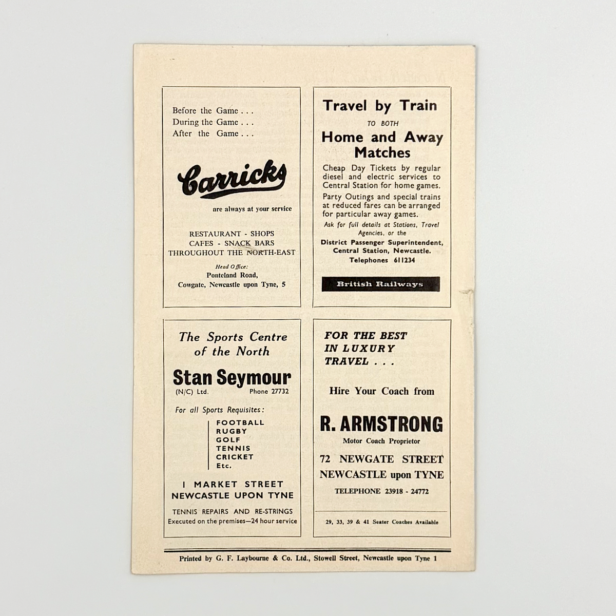 Newcastle United vs Norwich City Programme (25 April 1964)