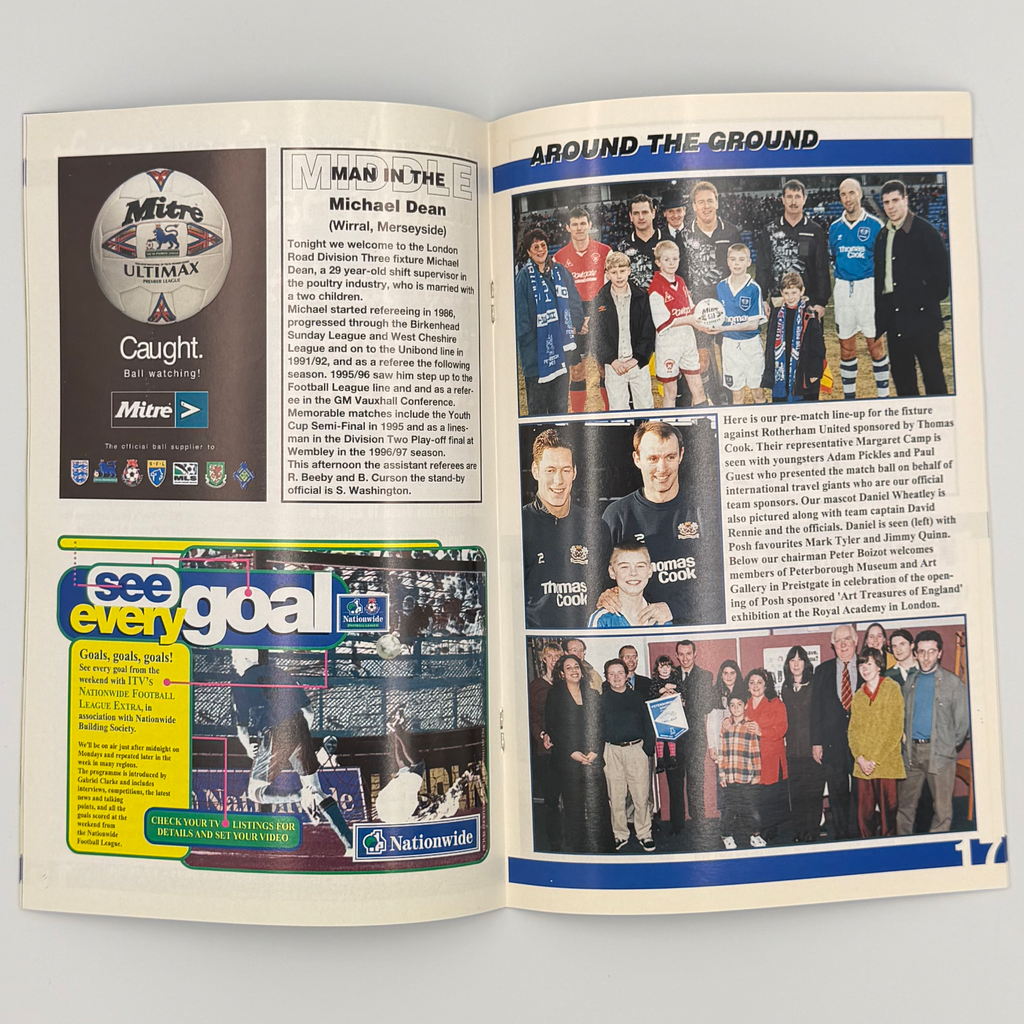 Peterborough United vs Doncaster Rovers Programme (10 February 1998)