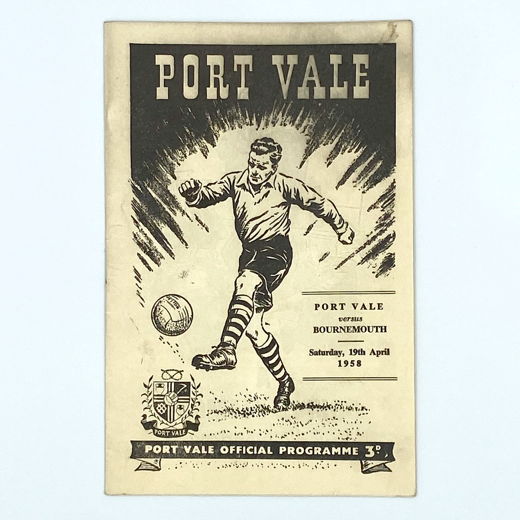 Port Vale vs AFC Bournemouth Programme (19 April 1958)