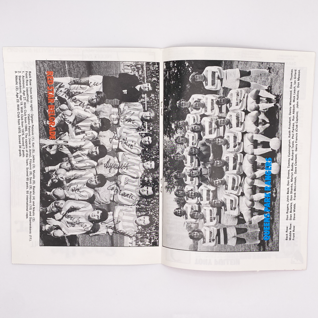 Queens Park Rangers vs Red Star Belgrade (2 February 1976)