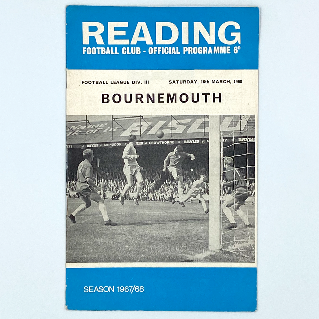 Reading vs AFC Bournemouth Programme (16 March 1968)