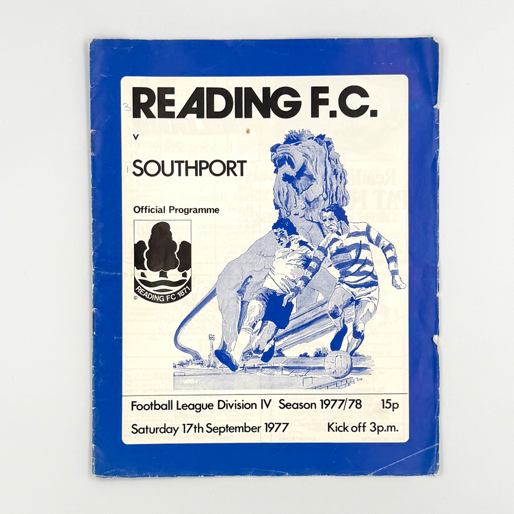 Reading vs Southport Programme (17 September 1977)