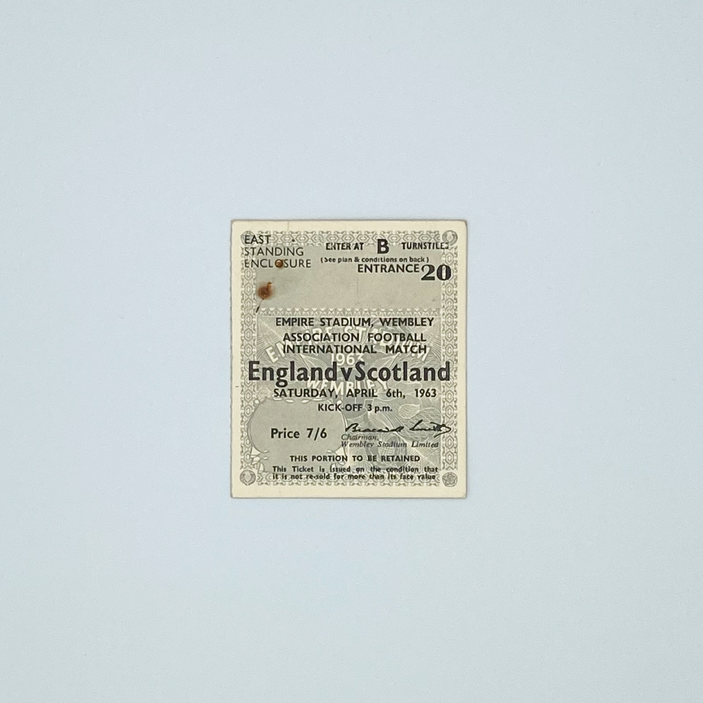 England vs Scotland Programme & Ticket (6 April 1963)