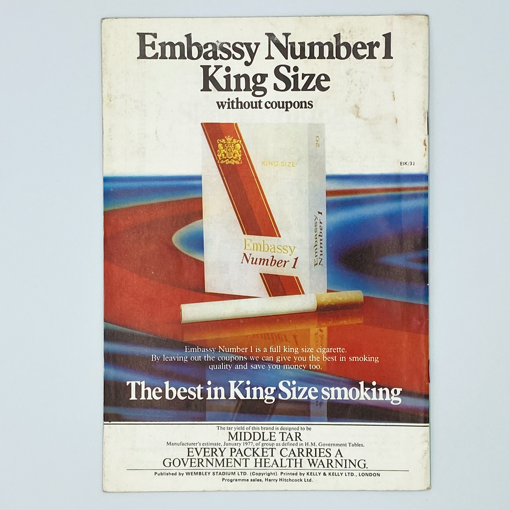 England vs Scotland Programme & Ticket (4 June 1977)