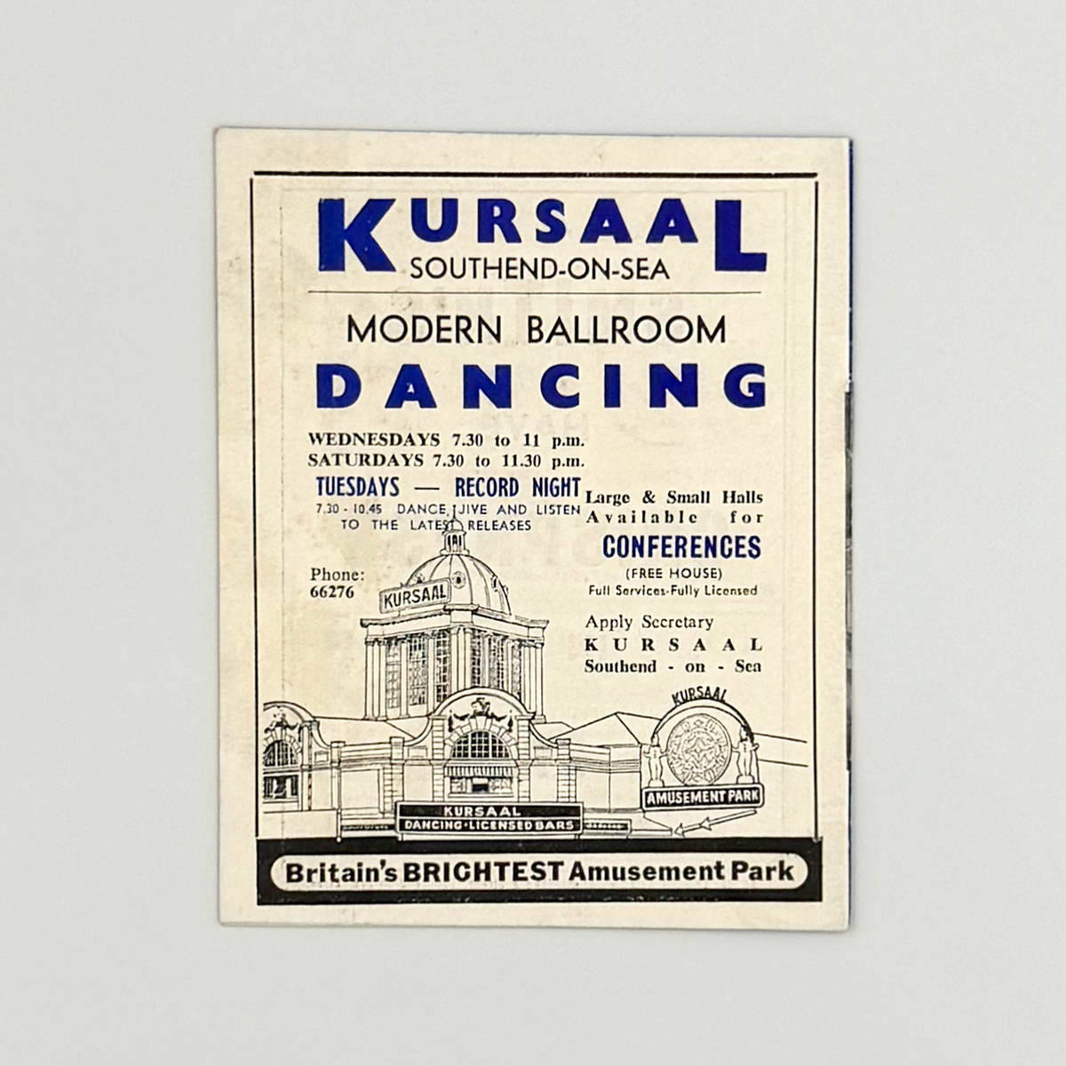 Southend United vs Crystal Palace Programme (26 December 1963)
