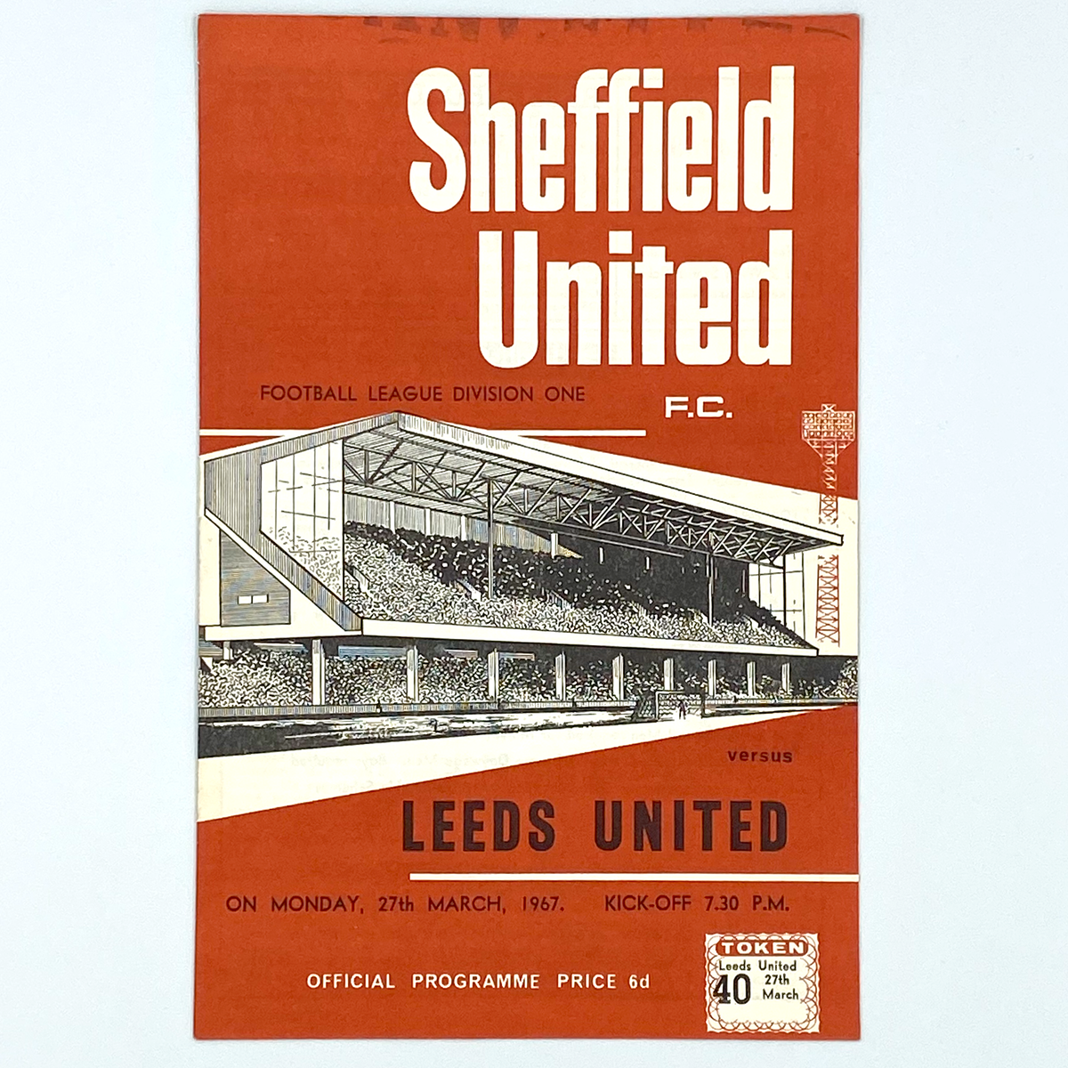Sheffield United vs Leeds United Programme (27 March 1967)