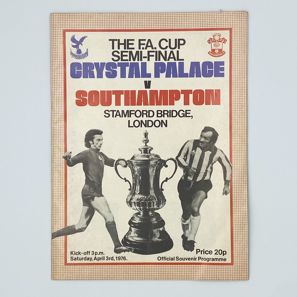 Crystal Palace vs Southampton FA Cup Semi-Final 1976 Programme (3 April 1976)
