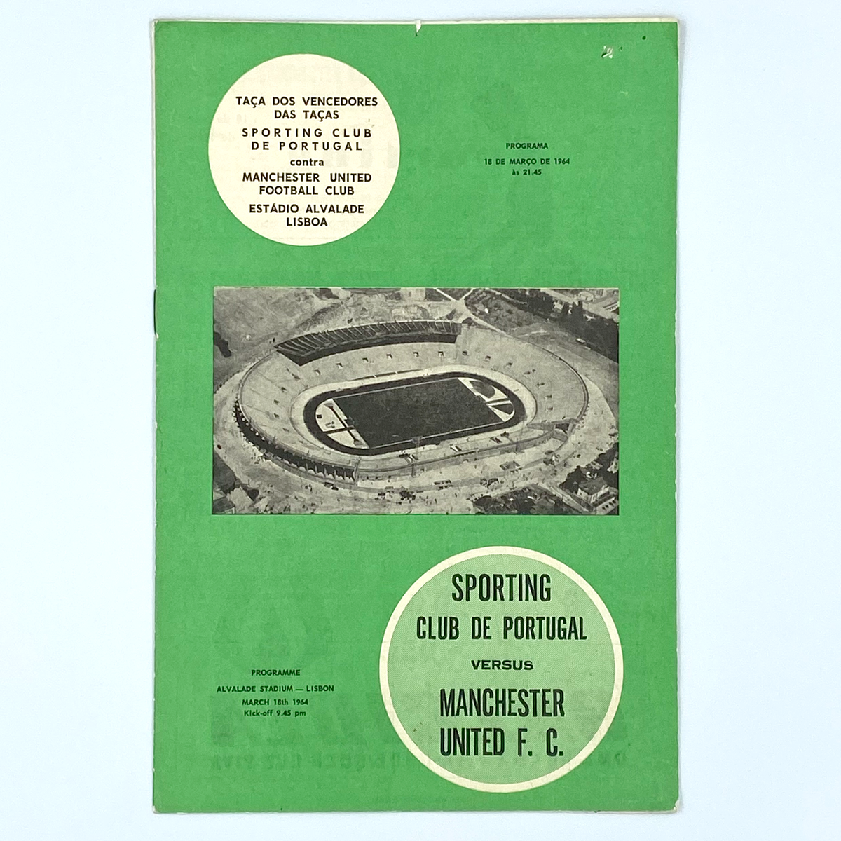 Sporting CP vs Manchester United Programme (18 March 1964)