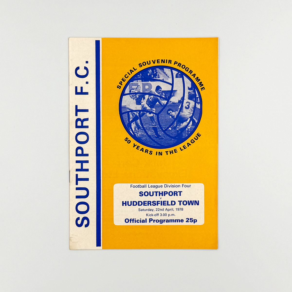Southport vs Huddersfield Town Programme (22 April 1978)