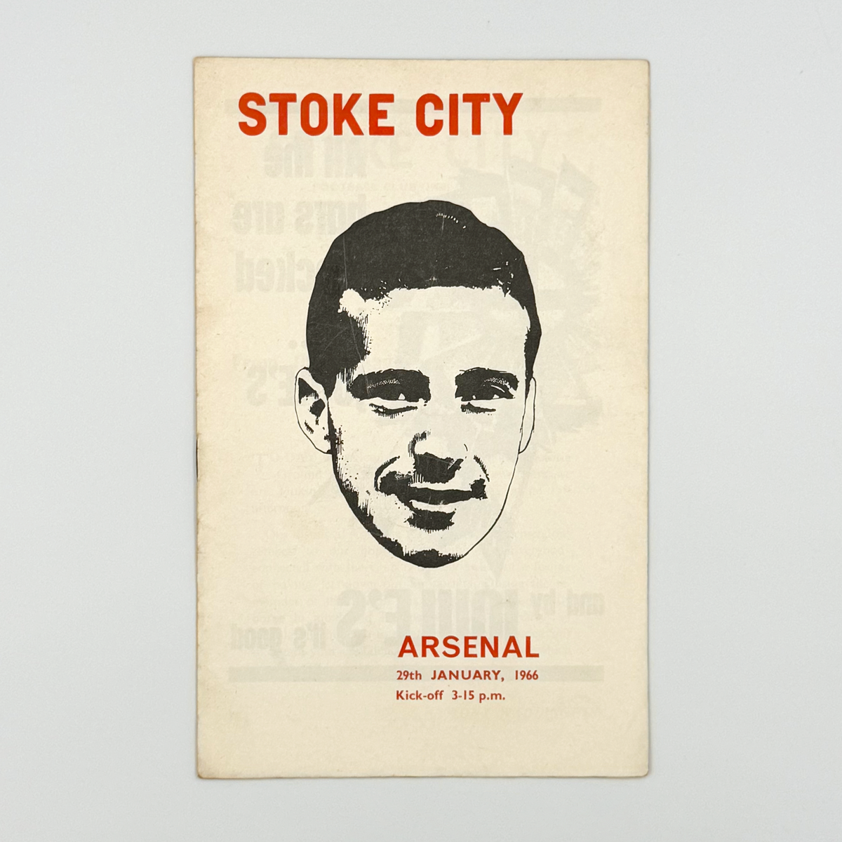 Stoke City vs Arsenal Programme (29 January 1966)