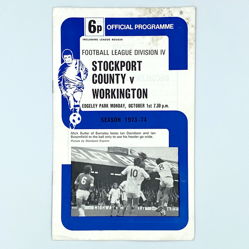 Stockport County vs Workington Programme (1 October 1973)