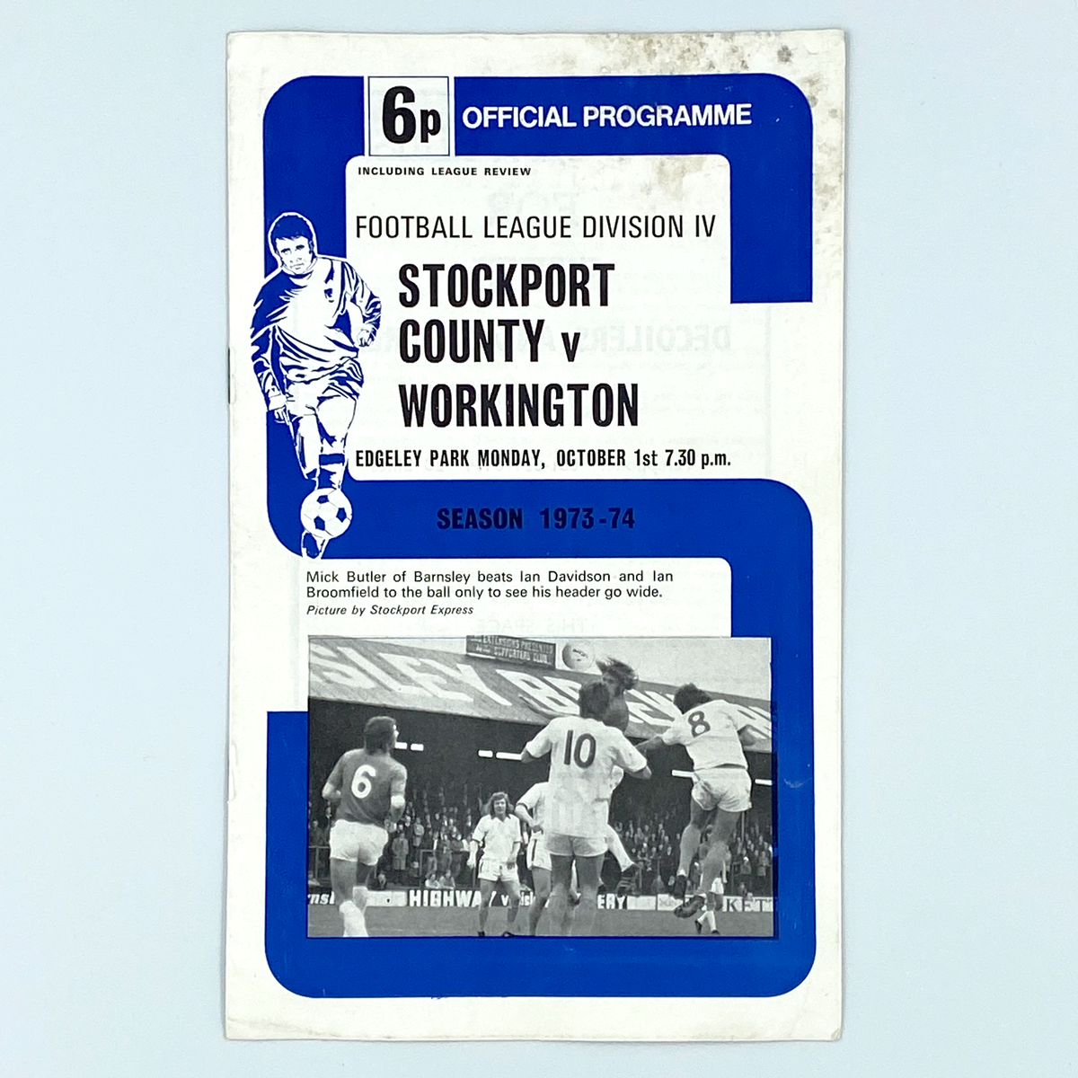 Stockport County vs Workington Programme (1 October 1973)
