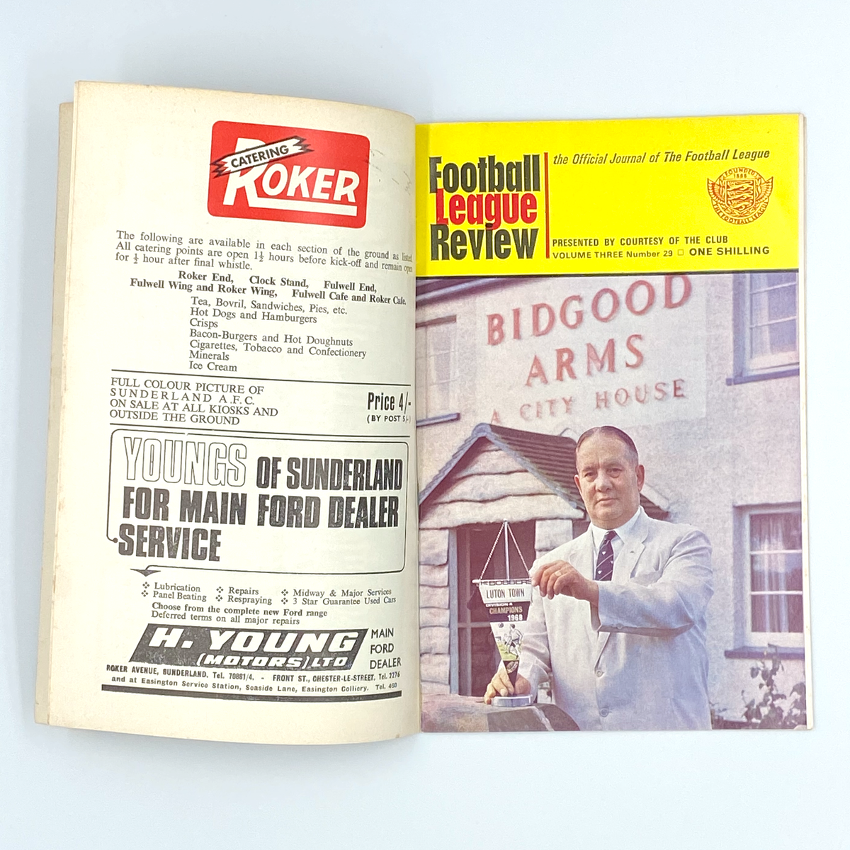 Sunderland vs West Bromwich Albion Programme (15 February 1969)