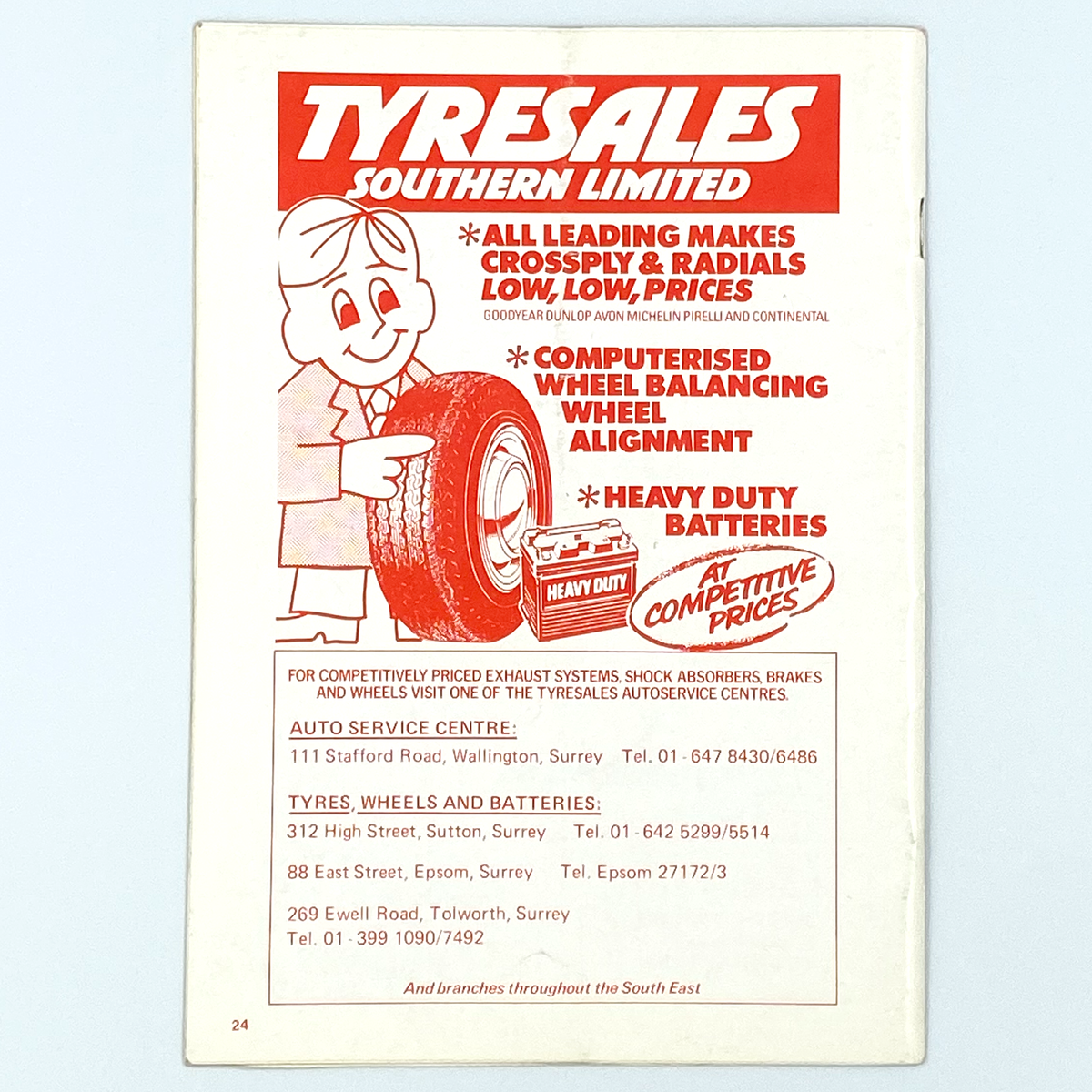 Sutton United vs Pisa SC Programme (11 April 1979)