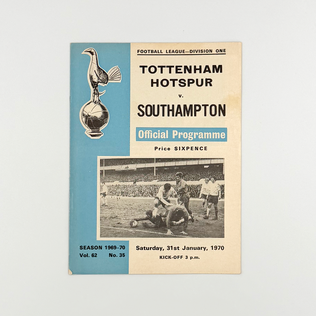 Tottenham Hotspur vs Southampton Programme (31 January 1970)