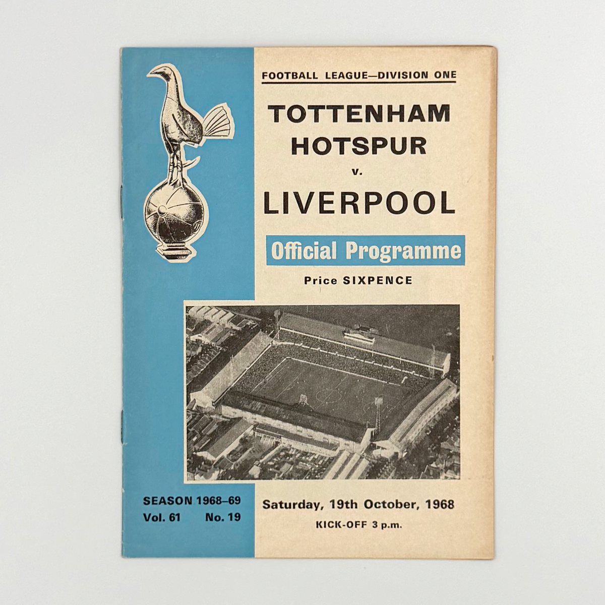 Tottenham Hotspur vs Liverpool Programme (19 October 1968)