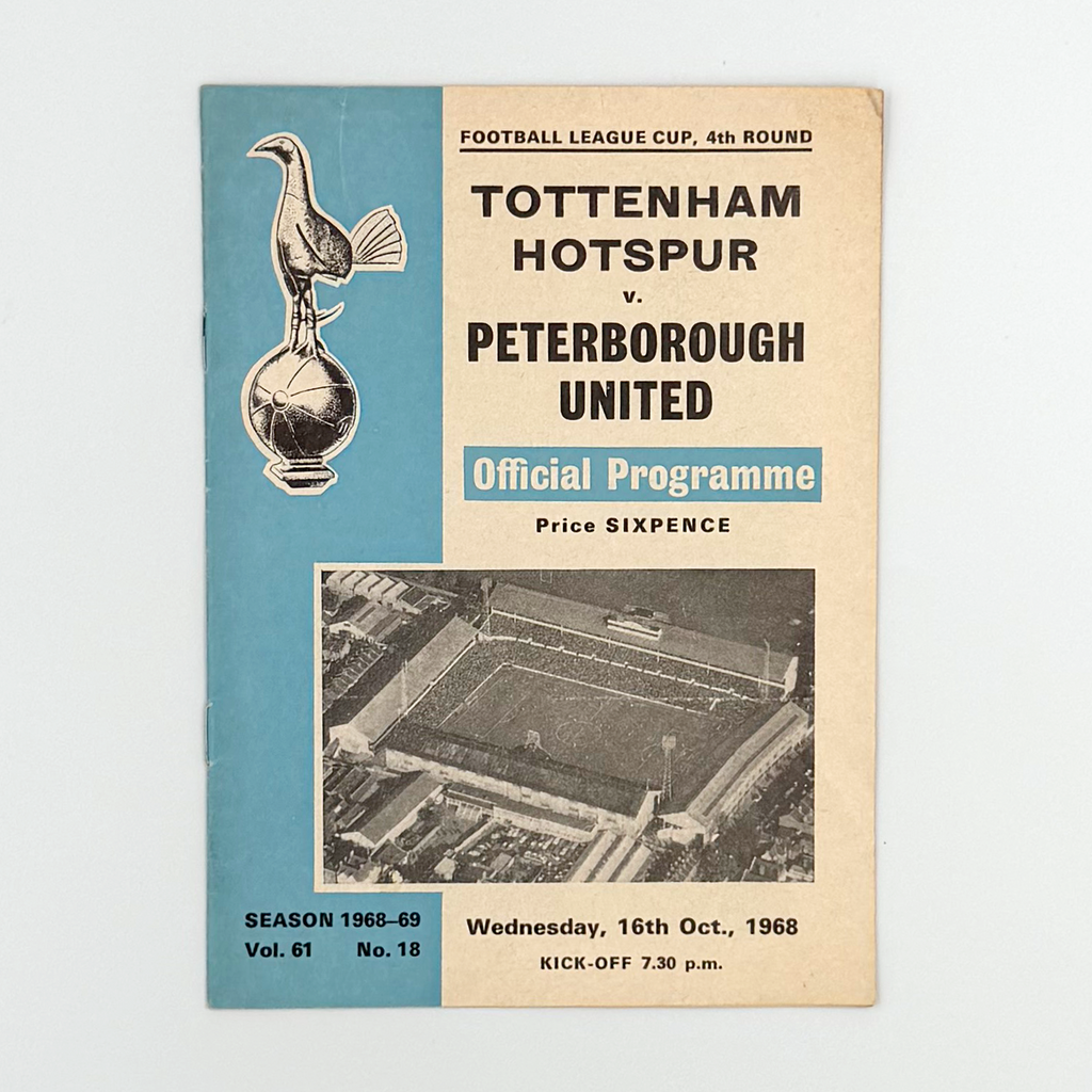 Tottenham Hotspur vs Peterborough United Programme (16 October 1968)