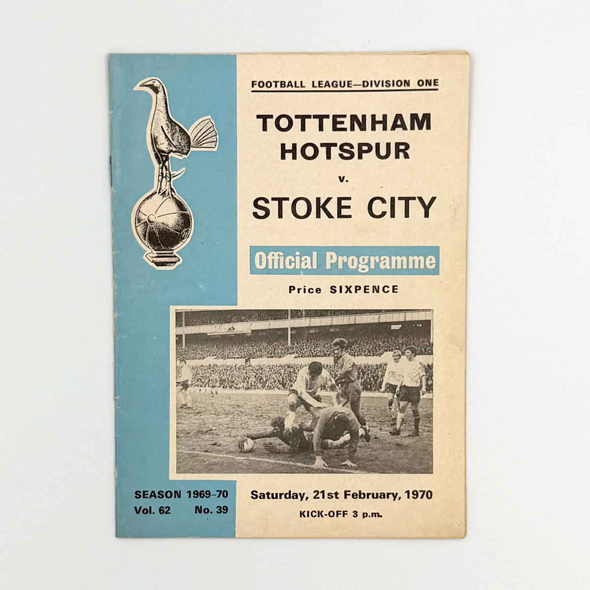 Tottenham Hotspur vs Stoke City Programme (21 February 1970)