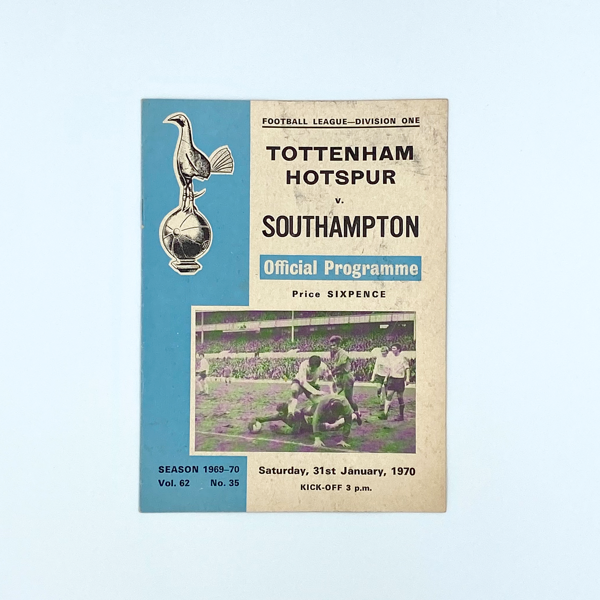 Tottenham Hotspur vs Southampton Programme (31 January 1970)