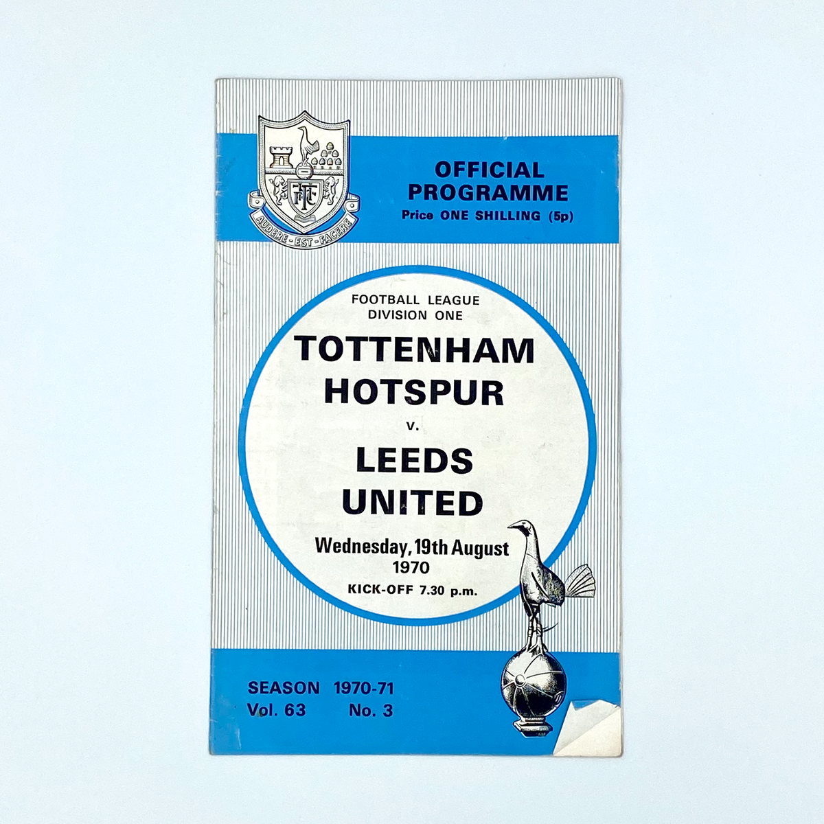 Tottenham Hotspur vs Leeds United Programme (19 August 1970)