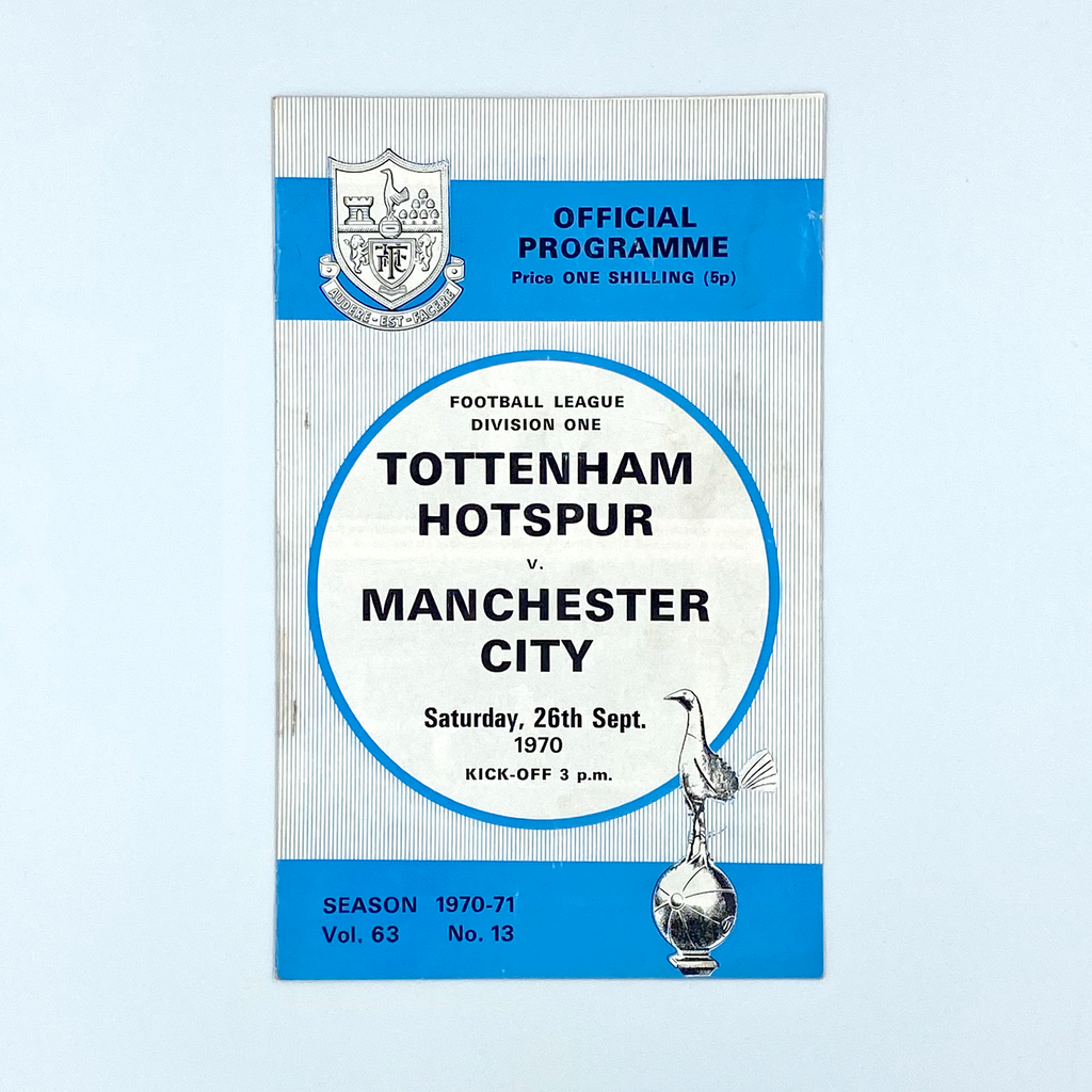 Tottenham Hotspur vs Manchester City Programme (26 September 1970)