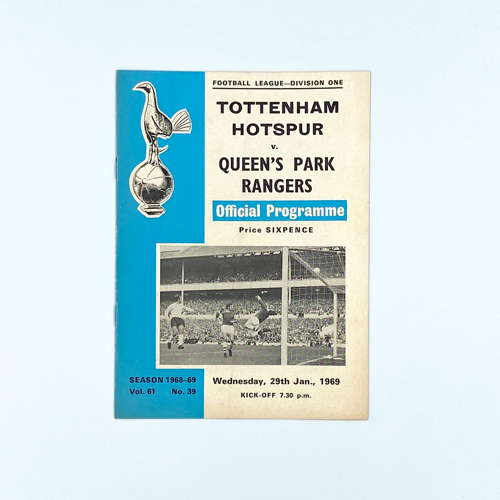 Tottenham Hotspur vs Queens Park Rangers Programme (29 January 1969)