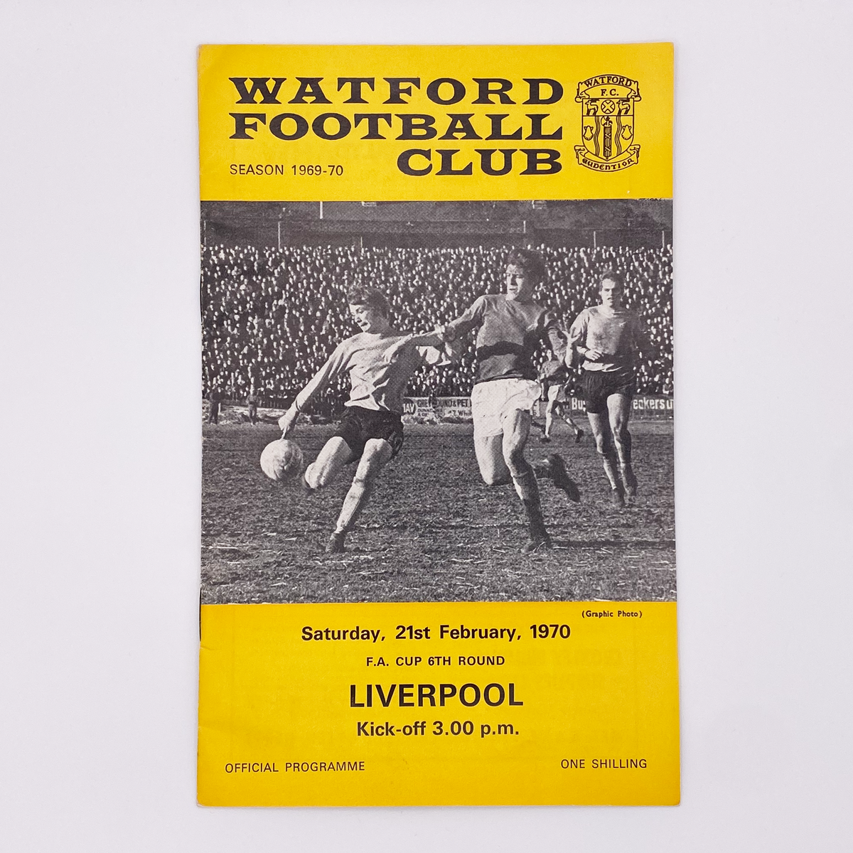 Watford vs Liverpool Programme (21 February 1970)