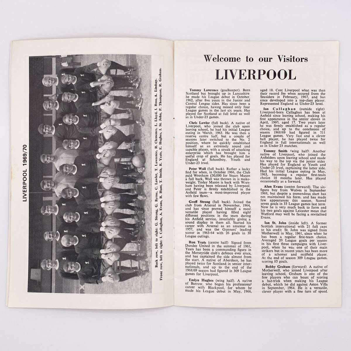 Watford vs Liverpool Programme (21 February 1970)