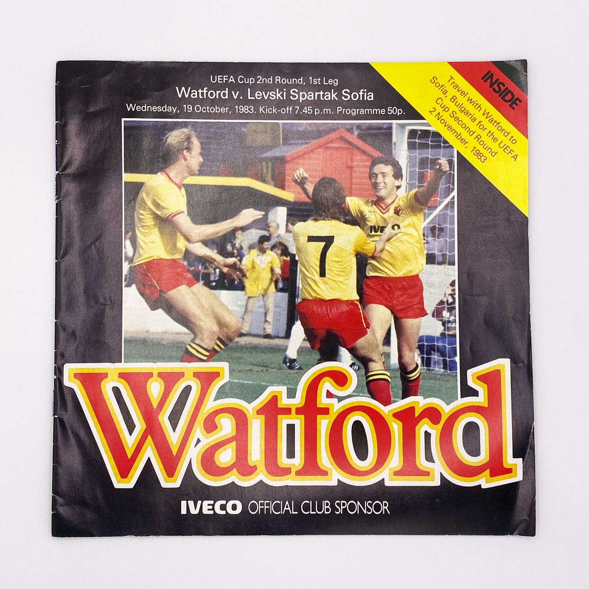 Watford vs Levski Spartak Sofia Programme (19 October 1983)