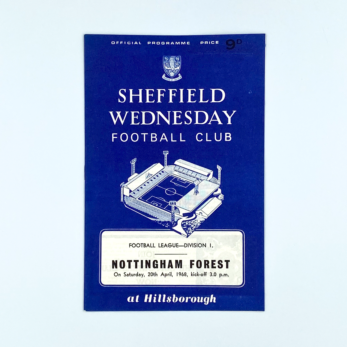 Sheffield Wednesday vs Nottingham Forest Programme (20 April 1968)