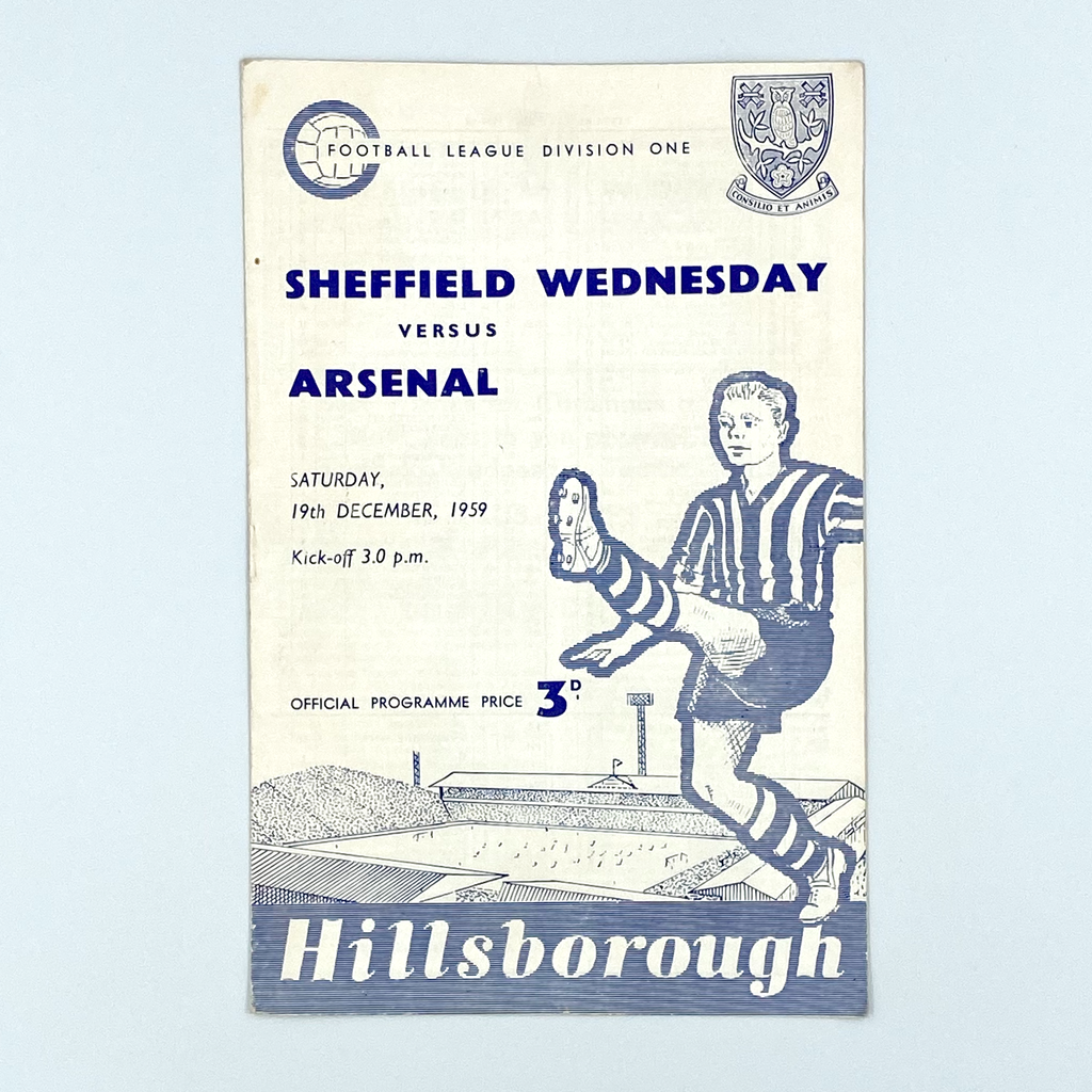 Sheffield Wednesday vs Arsenal Programme (19 December 1959)
