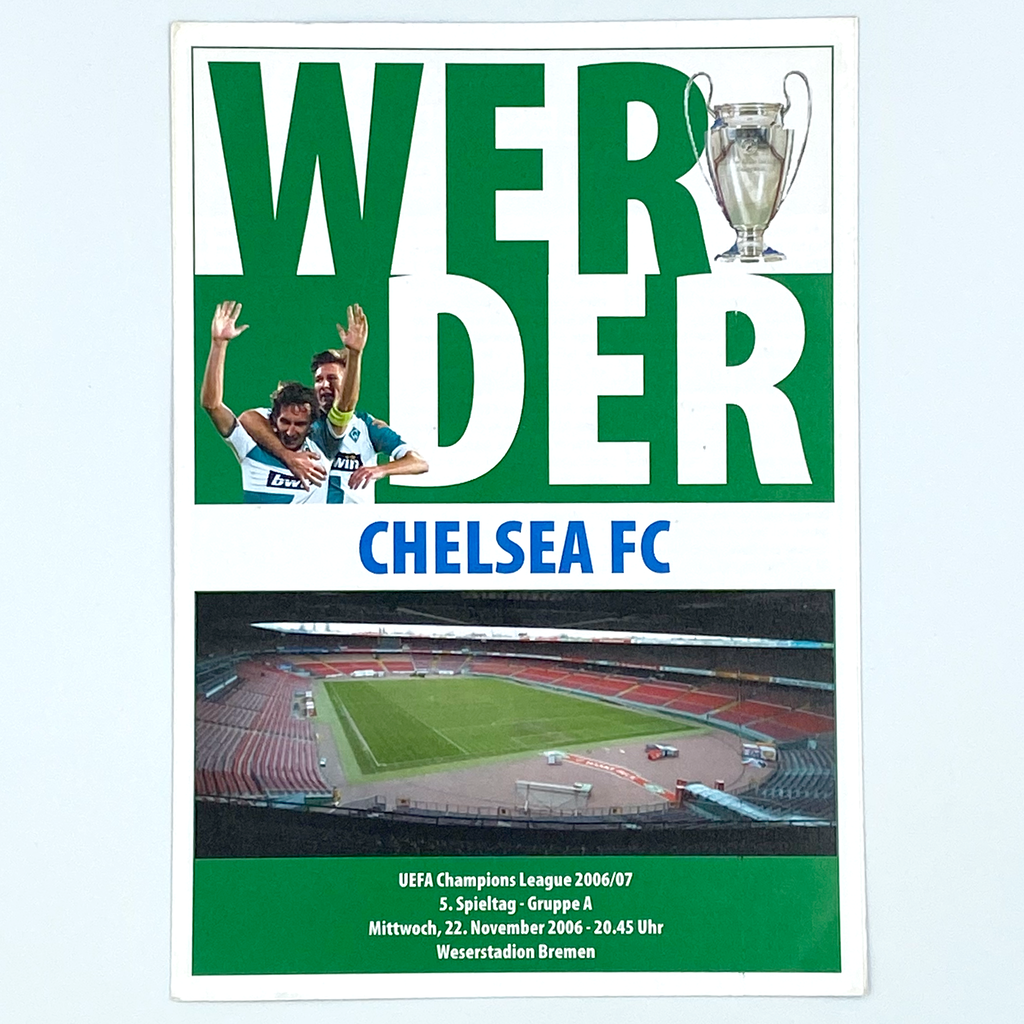 Werder Bremen vs Chelsea Programme (22 November 2006)