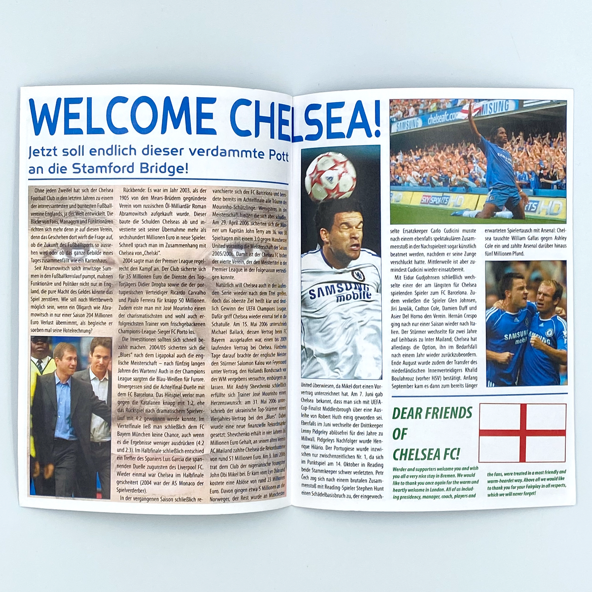 Werder Bremen vs Chelsea Programme (22 November 2006)