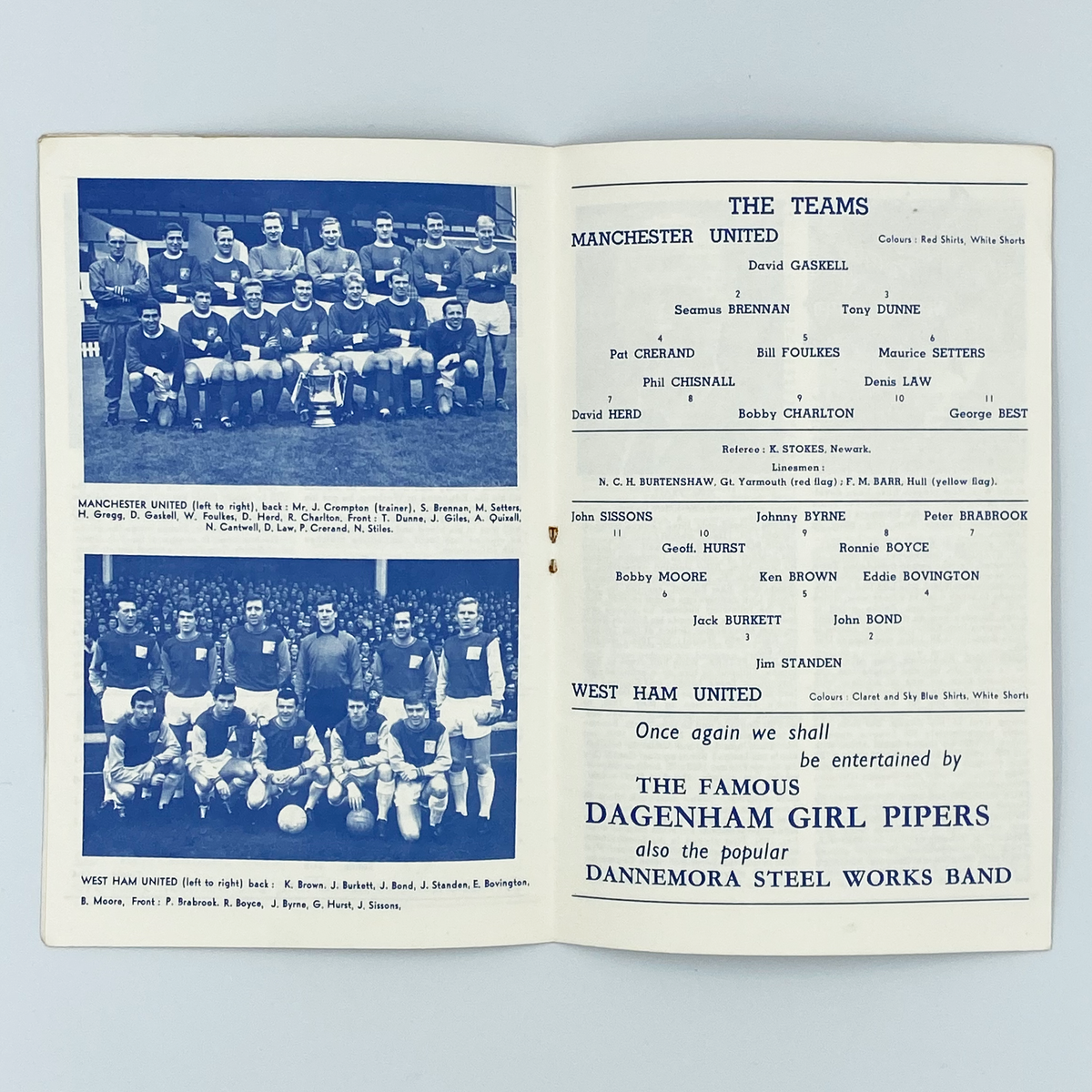 Manchester United vs West Ham United FA Cup Semi-Final Programme (14 March 1964)
